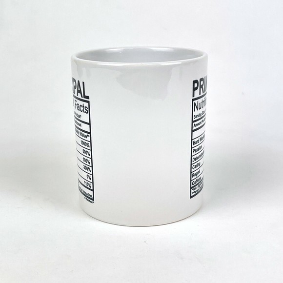 Principal Nutritional Facts Label Teacher Administration Coffee Mug Tea Cup - Picture 4 of 6